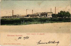 1901 Győr, Vaggon- és gépgyár. Berecz Viktor kiadása (EK)