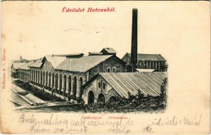 1900 Hatvan, Cukorgyár, gőzmalom. Hoffmann M. L. kiadása (Rb)