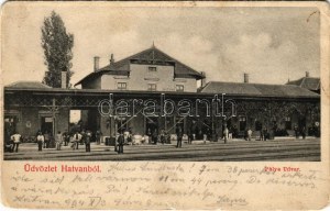 1904 Hatvan, Pályaudvar, vasútállomás (EB)