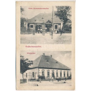 1917 Kajászó, Kajászószentpéter (Martonvásár) ; Községháza, Grosz Hermann üzlete (EB)