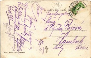 1915 Kaposvár, Korona utca, Spitzer Samu, Dietrich, Kertész, Stampfer és Popper, Szabó Lipót üzlete és saját kiadása ...