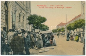1913 Körmend, Vida József utca, József főherceg kir. fensége ittlétekor, defekt szerelés az autó mögött (EK...