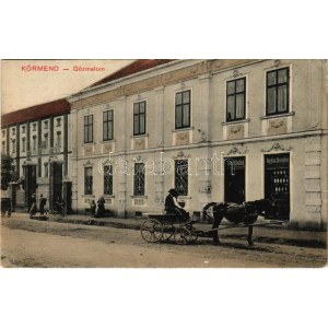 1912 Körmend, Kirnbauer József és fia gőzmalom, lovaskocsi, liszt eladás nagyban és kicsiben (EK...