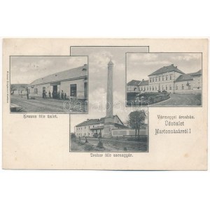 1906 Martonvásár, Dreher-féle szeszgyár, Vármegyei árvaház, Krausz Zsigmond üzlete és saját kiadása (fl...