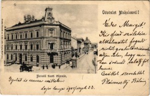 1902 Miszkolc, Honvéd tiszti étkezde. Dunky fivérek kiadása (gyűrődések / zagniecenia)