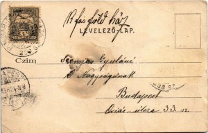 1902 Miszkolc, Honvéd tiszti étkezde. Dunky fivérek kiadása (gyűrődések / zagniecenia)
