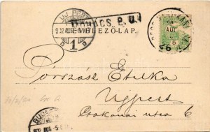1902 Mohács, Dunapart, kikötő, úszó hajómalmok. Weiser Miksa kiadása / mulini per navi galleggianti (Rb...