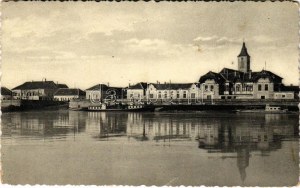 1939 Mohács, Dunai részlet a kompátkelővel (EK)