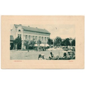 1918 Orosháza, Piac tér, árusok, Benedek Mártonné üzlete. W.L. Bp. 7489-51. 1911-13. Wigner Géza kiadása (EB...