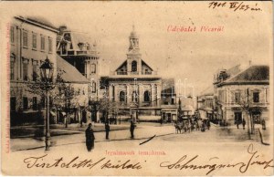 1901 Pécs, Irgalmasok temploma. Fischer Ferenc kiadása (EB)
