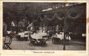1927 Pereces (Miskolc), Vendéglő, étterem kertje (EB)