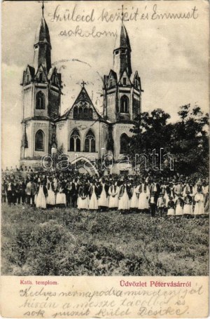 1905 Pétervására, Római katolikus templom. Fogyasztási szövetkezet kiadása (Rb)