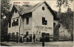 1913 Pétfürdő, Hollós Vilmos vendéglője, szálloda és étterem (EK)