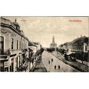 1915 Sátoraljaújhely, Fő utca, üzletek. Lövy Adolf (EK)