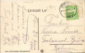 1915 Sátoraljaújhely, Fő utca, üzletek. Lövy Adolf kiadása (EK)