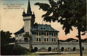 1915 Sátoraljaújhely, M. kir. állami közpince (tervezte Hübschl építész) Baskay fényképész (fl...