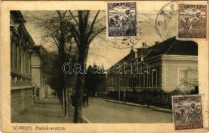 1921 Sopron, Alsólövér utca. Piri Dániel kiadása, průkaz TCV (fl)