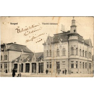 1906 Szeged, Tűzoltó laktanya. Bruckner Dezső kiadása (fl)