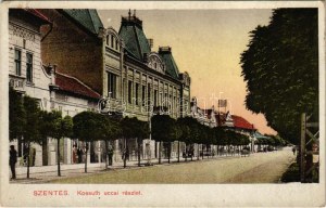 1927 Szentes, Kossuth utca. Szilágyi Dezső felvétele és kiadása (EK)
