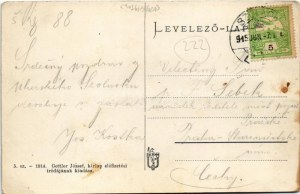 1915 Szolnok, banca Osztrák-magyar. Gettler József kiadása (fl)