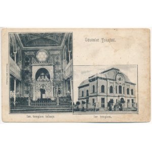 1912 Tokaj, Izraelita templom, zsinagóga belső. Gestetner Adolf kiadása (EB)