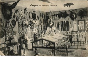 Visegrád, Zubovits Fedor huszárkapitány Afrikai múzeuma, belső. Birkl József kiadása (fl)