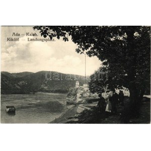 Ada Kaleh, kikötő a Dunán. M.G.O. / Landungsplatz / port nad Dunajem