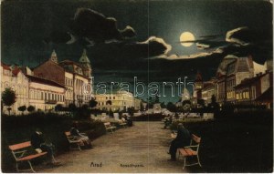 1913 Arad, Kossuth park este / park nocą (EK)