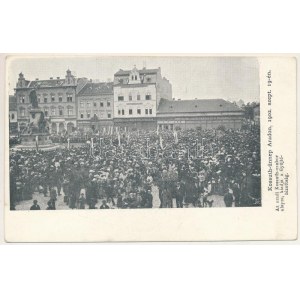 Arad, Kossuth ünnep 1902. szeptember 19-én. Az aradi Kossuth szobor alapra, kiadja a Gyűjtő-bizottság...