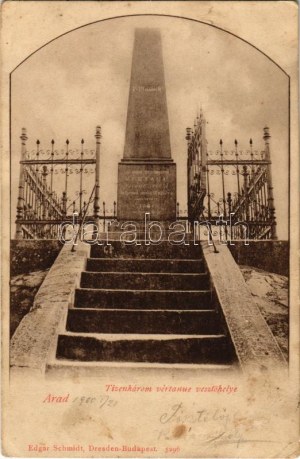 1900 Arad, Tizenhárom Vértanú vesztőhelye / Denkmal der Märtyrer (EB)