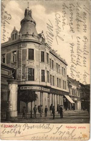 1910 Arad, Nádasdy palota, Brunner Béla, Heim üzlete / Palast, Geschäfte (fa)