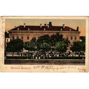 1904 Barót, Baraolt; Római katolikus népiskola. Incze Gyula kiadása / Schule (Rb)