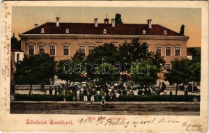1904 Barót, Baraolt; Római katolikus népiskola. Incze Gyula kiadása / scuola (Rb)