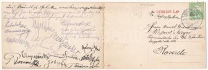 1912 Beszterce, Bistritz, Bistrita; látkép. 2-részes kihajtható panorámalap / Gesamtansicht. 2...