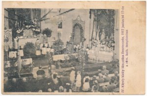 Beszterce, Bistritz, Bistrita; IV. Károly király látogatása Beszterczén 1917. június 17-én a római katolikus templomban...