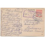 1917 Beszterce, Bistritz, Bistrita; Gasthaus Krauss zum Heidendorfer Steiniger / Vendéglő, étterem / restaurant (EK...