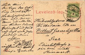 1909 Beszterce, Bistritz, Bistrita; Beutlergasse / Erszény utca. Nr 398. (W.L. ?) M. Haupt kiadása / widok ulicy (EB...