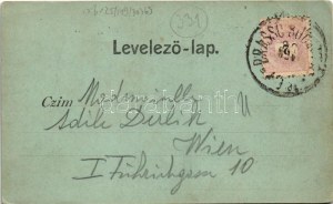 1898 (Vorläufer) Brassó, Kronstadt, Brasov; látkép este. Wilh. Hiemesch kiadása / widok ogólny w nocy (EB...