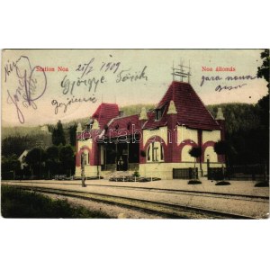 1909 Brassó, Kronstadt, Brasov ; Noa nyaraló vasútállomás / Station Noa / gare de Noua (EK...