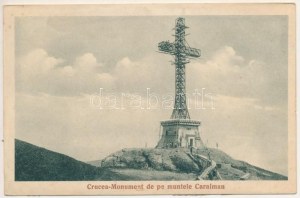 Bucsecs-hegység, Butschetsch, Muntii Bucegi; Crucea-Monument de pe muntele Caraiman / emlékmű, kereszt / cross...
