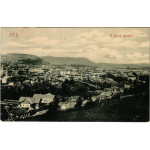 1908 Dés, Dej; város látképe. 374. (W.L. ?) / celkový pohled (EB)