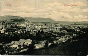 1908 Dés, Dej; város látképe. 374. (W.L. ?) / widok ogólny (EB)