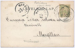 1902 Felsőderna, Derna (Bihar, Bihor); Lignitbánya, iparvasút, vonat / Lignit-Kohle / Braunkohlegrube, Industriebahn...
