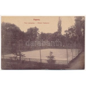 1915 Fogaras, Fagaras; Tiszti teniszpálya. Fleiszig Jakab kiadása / Offiziers Tennisplatz / Tennisplatz (EK...