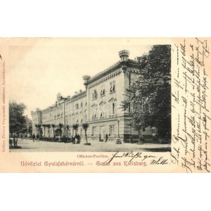 1903 Gyulafehérvár, Karlsburg, Alba Iulia; Officiers-Pavillon / Tiszti pavilon. Schäser Ferenc kiadása / Ufficiali...