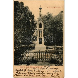 1902 Gyulafehérvár, Karlsburg, Alba Iulia; Lousenau Monument / Losenau emlékmű / Lossenau statue (Rb...