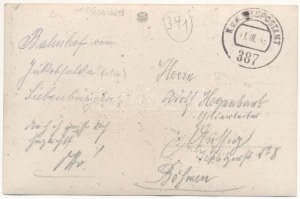 1918 Jakabfalva, Iacasdorf, Jakobsdorf bei Agnetheln, Iacobeni; Bahnhof / vasútállomás, építkezés / railway station...