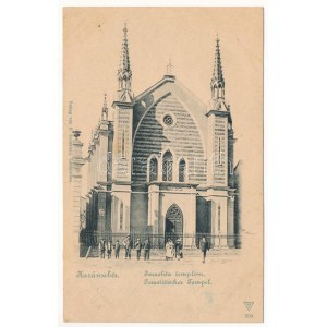 1902 Karánsebes, Caransebes; Izraelita zsidó templom, zsinagóga / synagogue (r)