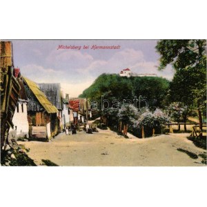 1916 Kisdisznód, Michelsberg, Cisnadioara (Nagyszeben mellett, bei Hermannstadt) ; utca, vár. G. A. Seraphin kiadása ...