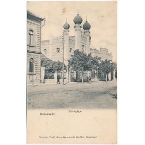 Kolozsvár, Kluž; Zsinagóga. Schuster Emil kiadása / synagoga (fl)